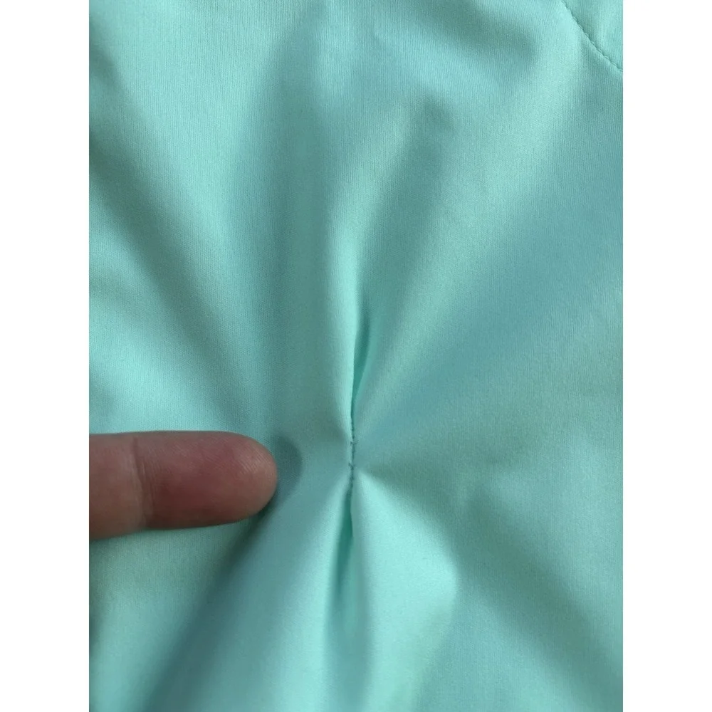 Foot Joy Men's Mint Green Lightweight Vest Full Zip Repaired Flaw Water Resist